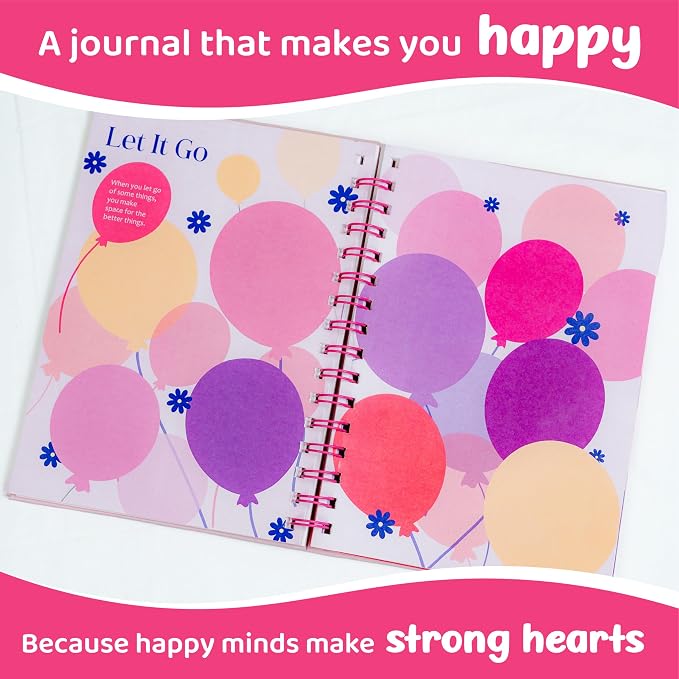 jackinthebox Happy Journal Kit for 8-12 Year Old Girls, Craft Scrapbook Set