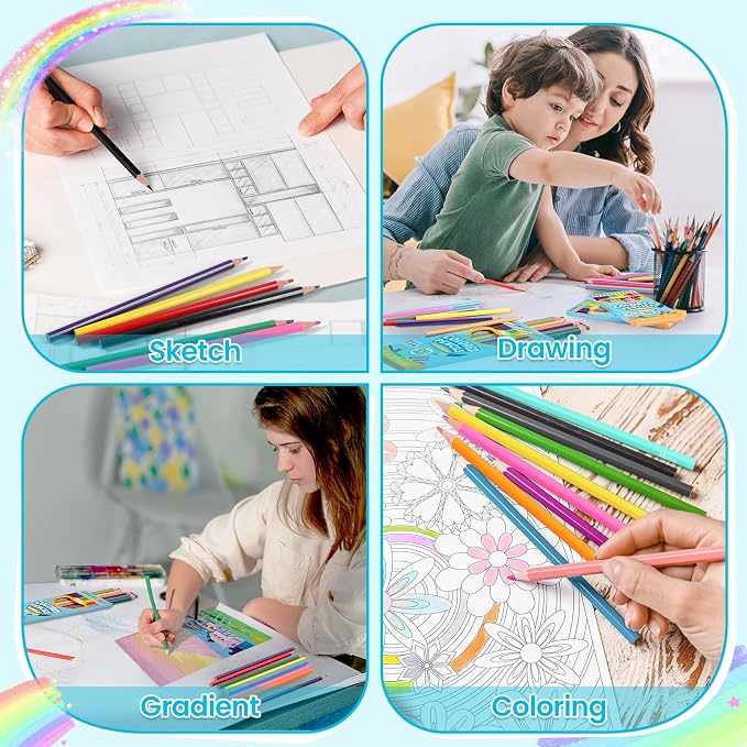 144 Count Colored Pencils for Kids, 12 Packs Colored Pencils Bulk 12 Colors | Pre-sharpened Color Pencils for Adults, Bulk School Supplies for Teachers, Back to School Supplies, Classroom Prizes