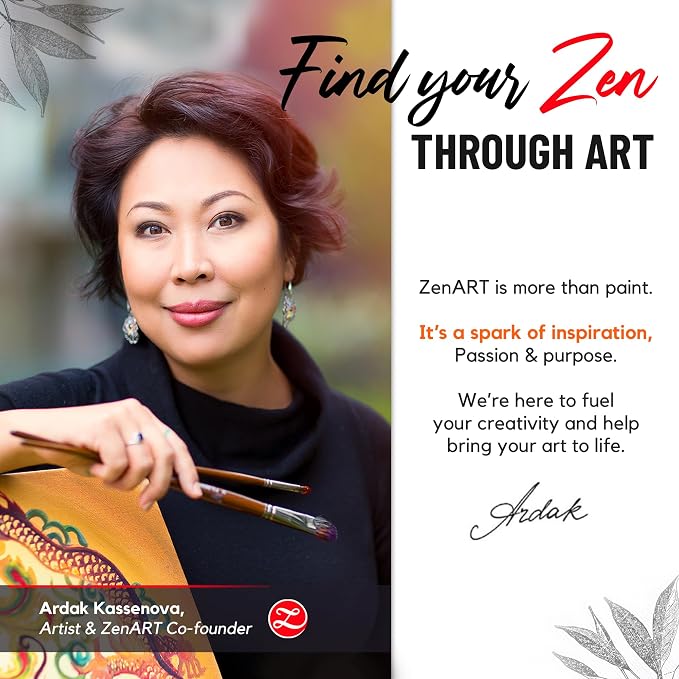 ZenART Professional Oil Paint Set - Artist Grade Old Masters Colors- 8x50ml | Impressionist Palette - Non-Toxic Large Tubes, Buttery Consistency, Rich Pigment,Lightfast Oil Paints for Artists & Beginners
