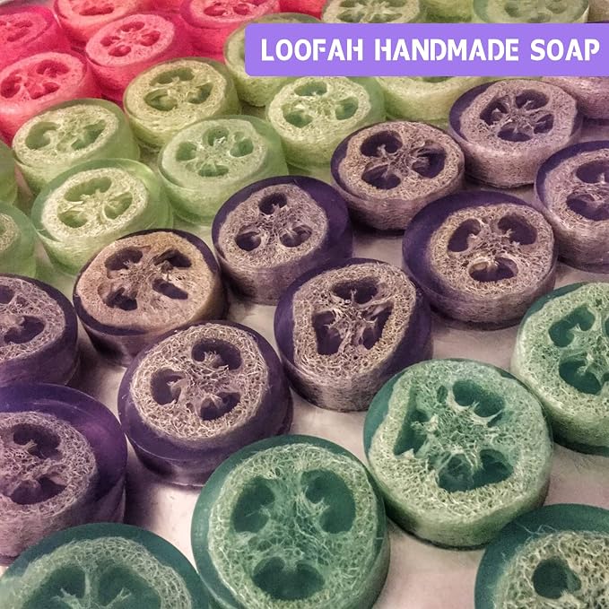 Big Round Silicone Soap Molds, 3 Inch Cylinder Silicone Mold | 6-cavity cylindrical silica gel mold is used to make loofah soap shower steamer bath bomb lotion stick chocolate DIY Crafts
