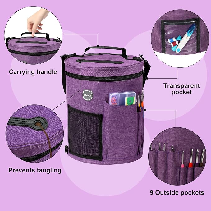 79Pc Crochet Kit,Crocheting Starter Kits with Waterproof Bag & Accessories