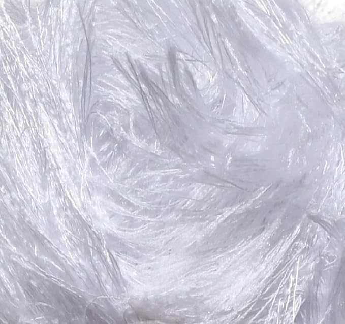 Eyelash Fun Fur Yarn Premium 100% Polyester 164 Yds (150 Mt), 3.53 Oz (100 Gr) Colorful Crochet Yarn Dıy Hand Knitting. (Optical White, 1 Skein)