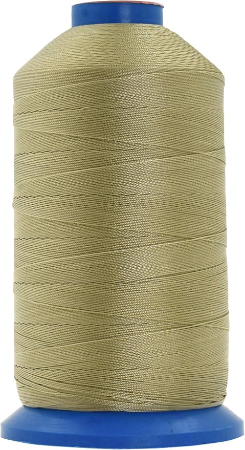 Mandala Crafts Size 92 280D T90 Beige Bonded Nylon Thread, 1100 YDs