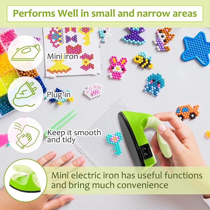 Honoson Mini Craft Iron with Charging Base Tiny,Green Series