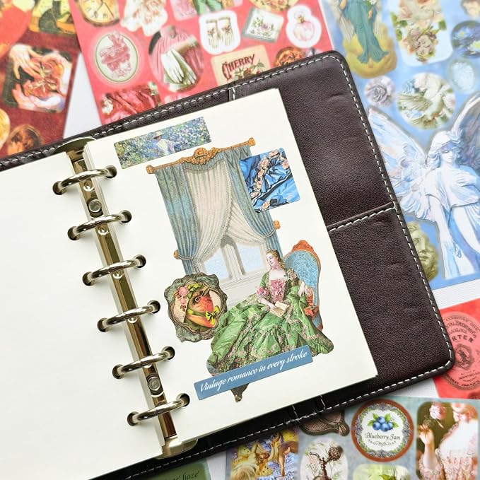 Vintage Sticker Book for Journaling Scrapbooking 500+ Antique Stickers