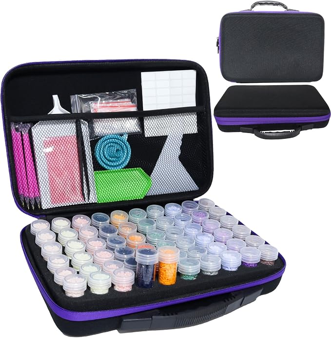 LEIYULY 60 Slots Diamond Art Storage Kit, Diamond Art Tools Accessories