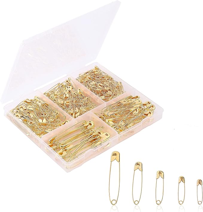 Mr. Pen- Safety Pins, 300 Pack, Small & Large Sizes, Nickel Plated Steel