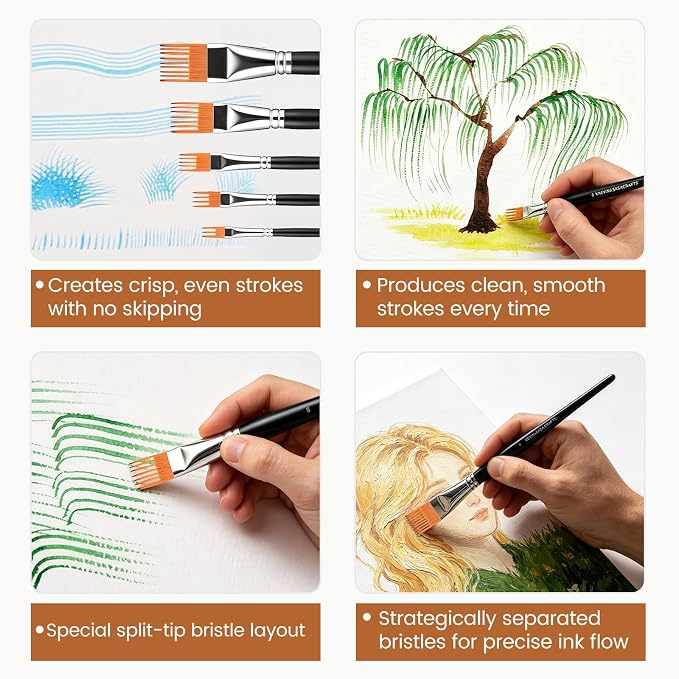 Professional 5-Piece Grainer Paint Brush Set