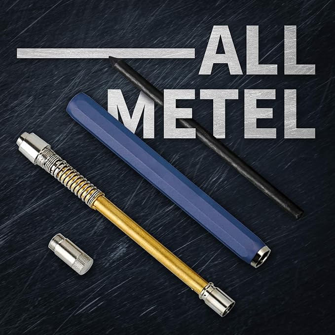 5.6mm Mechanical Pencil Lead Holder with Clip Metal Mechanical Clutch with Built-in Sharpener Automatic Graphite Pencil Lead Pencil For Construction, Draft Drawing, Crafting, Art Sketching