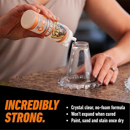 Gorilla Crystal Clear Glue, All Purpose, 5.75 oz Bottle