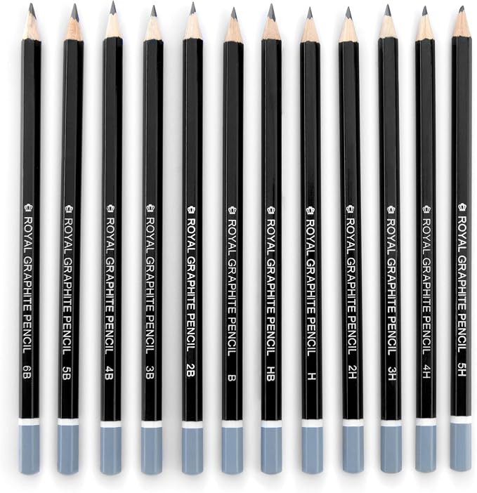 Royal & Langnickel SPEN-12 Essentials Sketching Pencil Set, 12-Piece