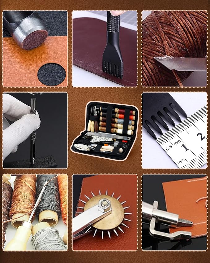 Leather Working Tools for Beginners: Professional Leather Tools with Punch