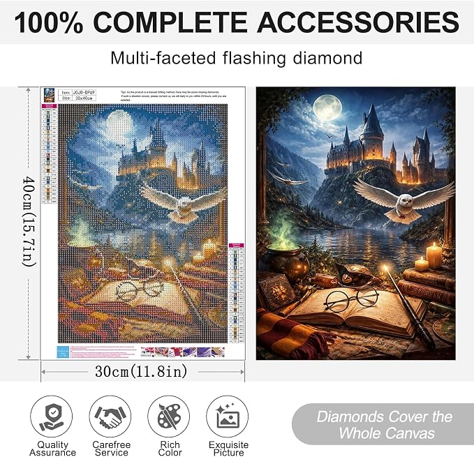 LEZHIJIA Diamond Art Kits for Adults, Diamond Painting Kits for Beginner | 5D DIY Diamond Dots Full Drill Crafts for Gem Art Dot Art for Adults Home Wall Decor for Teens Boys Girls 12x16 inch