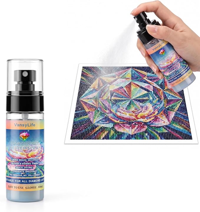 VansyLife Diamond Art Sealer Spray, 30 Minutes Fast Drying (1 Pack)