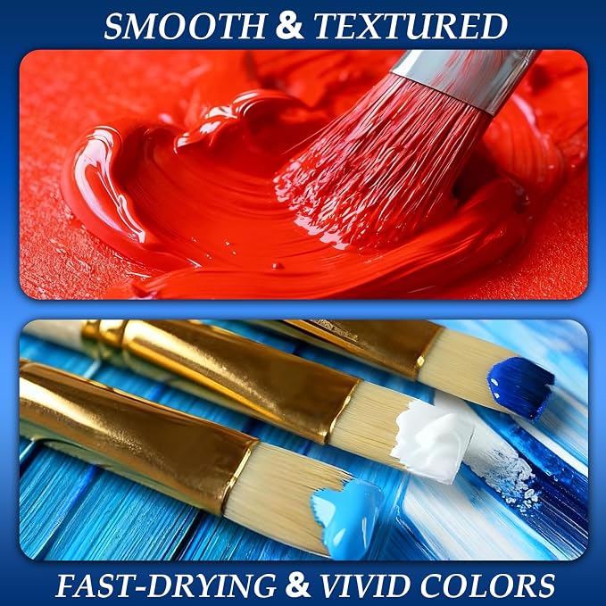 Outdoor Acrylic Paint Waterproof Set 10oz, 10 Color Outdoor Paint with Pump | Includes Pump, Richly Pigmented, 300ml, Waterproof Outdoor Acrylic Paint for Artists/Beginners on Rocks, Wood, Metal, Crafts