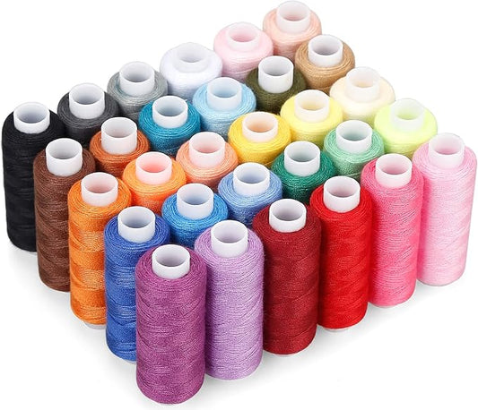 CiaraQ Sewing Thread Kit, 30 Colors Polyester 250 Yards per Spool | Ideal for Hand Sewing, Embroidery, Mending Clothes, and DIY Craft Projects for Adults and Beginners