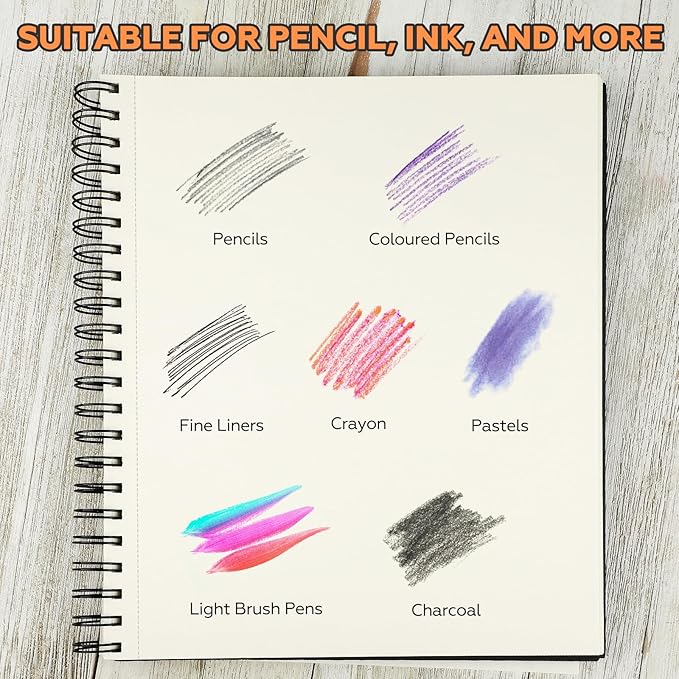 2PACK 5.5x8.5 and 1Pack 9 x 11 inches Hardcover Sketch Book，3 Pack 80-Sheets (68lb/100gsm)，Double-Sided Hardbound Sketchbook, Spiral Bound,Acid Free Painting Art Paper for Kids and Adults