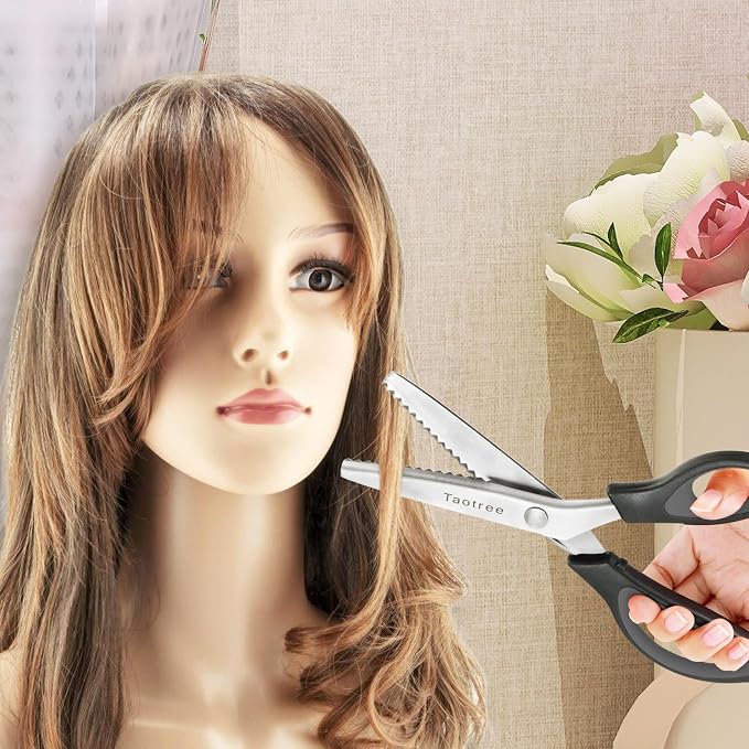 Sewing Scissors for Fabric Cutting, Taotree 9.5" Pinking Shears for Fabric