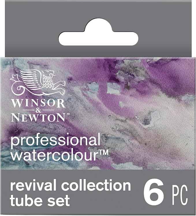 Winsor & Newton Professional Watercolour, Revival, 6x5ml Tubes Set | 6x5ml Tubes, Unrivalled Transparency, Single Pigment Vibrant Colors, Archival Permanence, Heritage Brand, Finest Pigments
