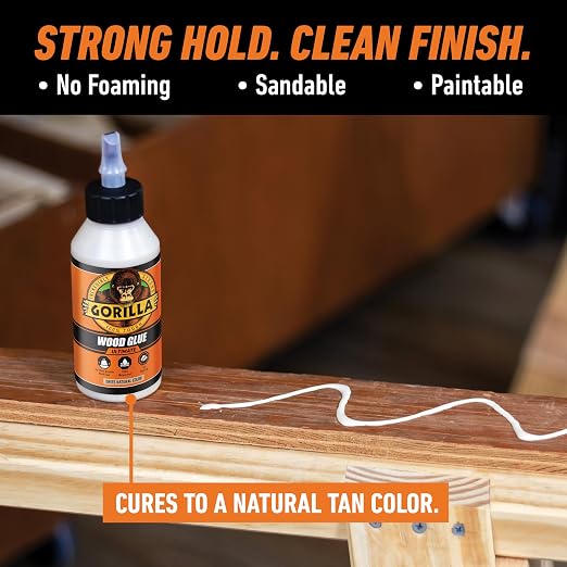 Gorilla Ultimate Waterproof Wood Glue, Natural Color, 8 oz