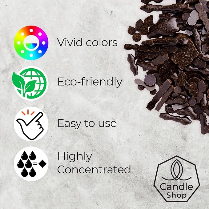 Brown Candle Dye 2oz for Soy Candle Making – Concentrated Wax Color Chips | Highly Concentrated Candle Wax Dyes – Candle Shop Premium Color Dye Chips for Soy Wax, Beeswax, Paraffin