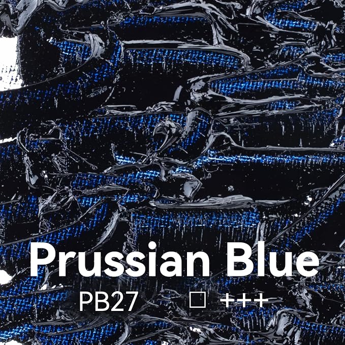PHOENIX Prussian Blue Oil Paint - 200ml / 6.75 Fl oz | Single Large Tube, Artist Quality, Oil Based, For Professionals