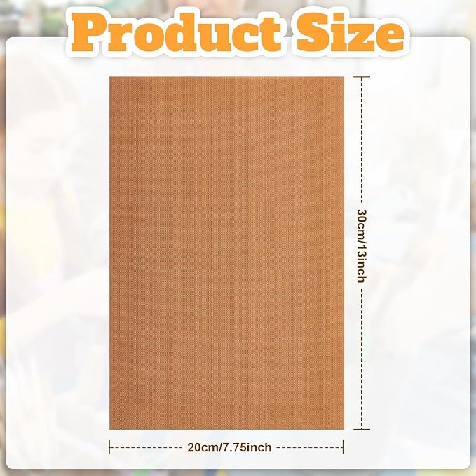 Honeydak 5 Pack Polymer Clay Oven Mat Non Skid Mat, 7.9 x 11.8 Inches | Safe Work Mat, Polymer Clay Bake Tool, Oven Liners, DIY Crafts Projects