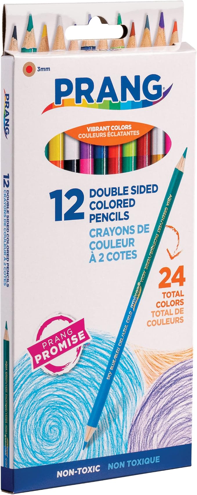 Prang Duo-Colored Pencils, 24 Assorted Colors, 12 Count
