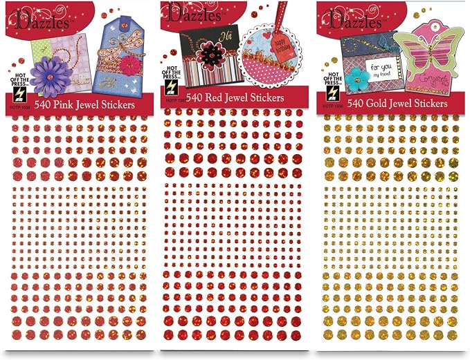Paper Wishes – Jewel Dazzles Sticker Collection | Unique Stickers for Scrapbooking, Cardmaking, Gifts and All of Your DIY Crafting, Art and Creative Projects - Inspiration at Your Fingertips
