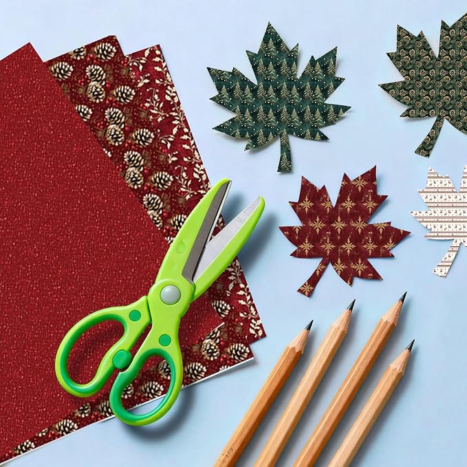 Christmas Scrapbook Paper Double Sided - 24 Sheets 12 x12 in Printing Pattern Decoupage Decorative Craft Paper Pad for Junk Journals Bullet Journal Card Making