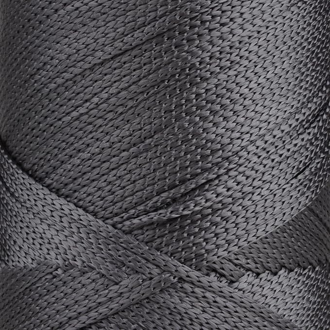 Sensy Premium 2 Pack of 2mm 251 Yards Polyester Rope 100% Polypropylene Cord Macrame Cord 2mm Crochet Bag Cord Macrame Rope Crochet Thread Gift for Knitter (Anthracite)