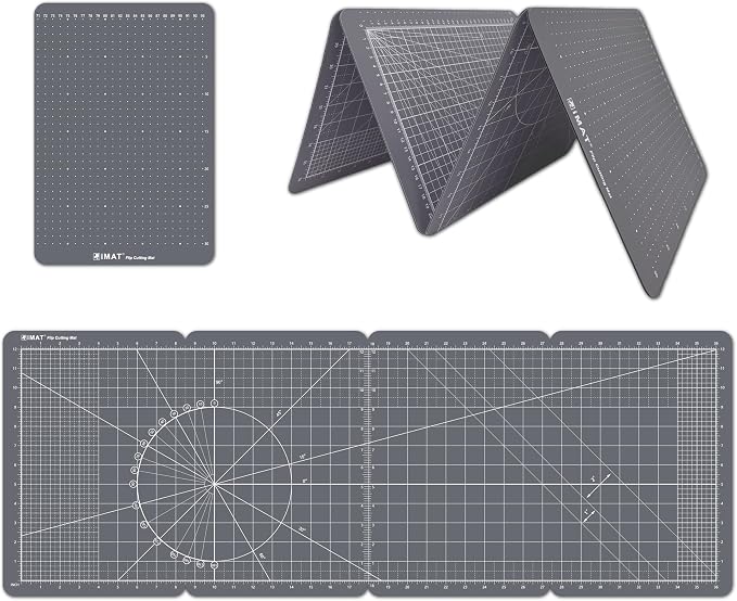 iMAT Flip Cutting Mat M Type Foldable Double-Sided Ash Grey