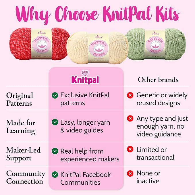 KnitPal Sunset Striped Market Bag Crochet Kit for Beginners