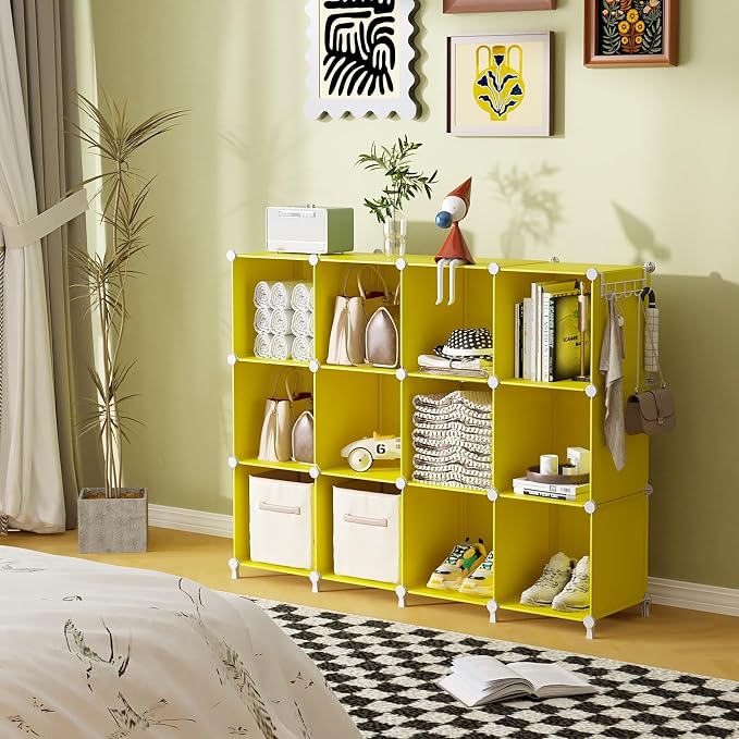 AWTATOS Cube Storage Organizer Closet Organizers 12 Cube Storage Shelves