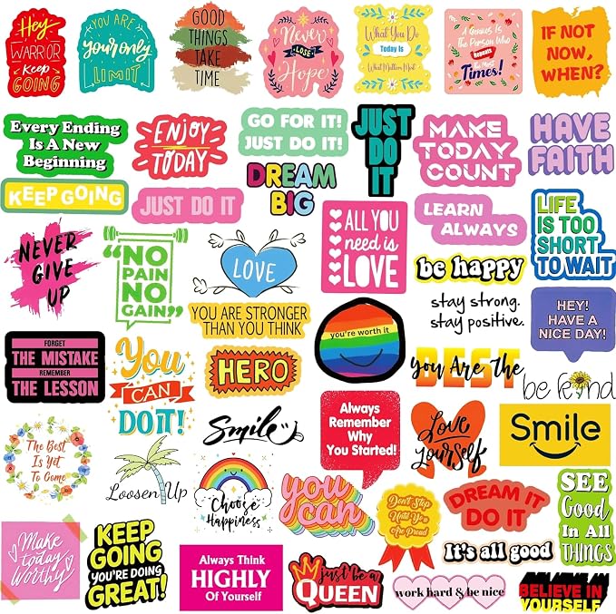 300Pcs Inspirational Scrapbook Motivational Stickers for Vision Board