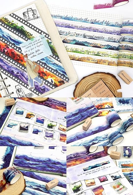 Ieebee 32 Rolls Four Seasons Washi Tape Set for Journaling & Scrapbooking