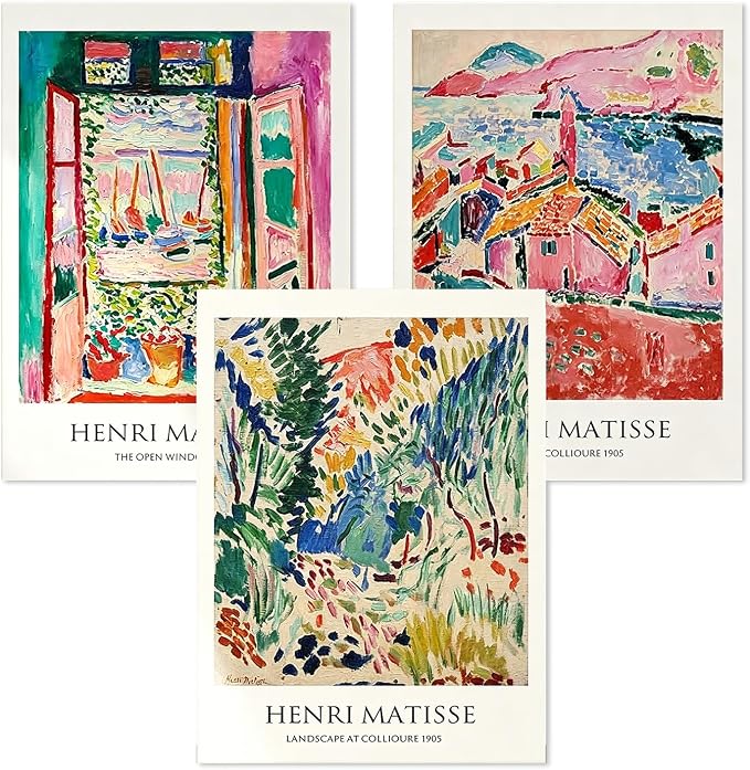 3Pack Cute Matisse Paint by Numbers Kit for Adults Beginner (Without Frame)