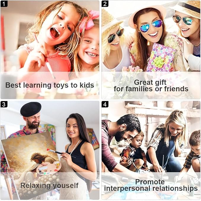 Jesus Hugging Woman Paint by Numbers Kit for Adults Beginner 16x20 inch | Christian Adult Paint by Number Kits on Canvas, DIY Acrylic Oil Painting by Numbers for Gift Home Wall Decor (Without Frame)