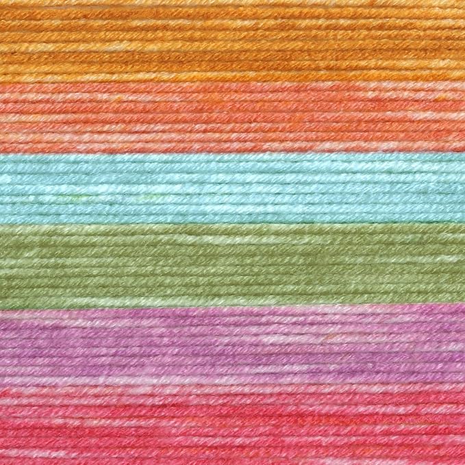 Lion Brand Yarn, Mandala Ombré Yarn, Tranquil, Rainbow Multicolor, 1 Pack | Variegated Yarn for Crochet, Knit, Crafts, Soft, Acrylic Fiber for Blankets, Worsted Weight Sweaters, Colorful Shawls