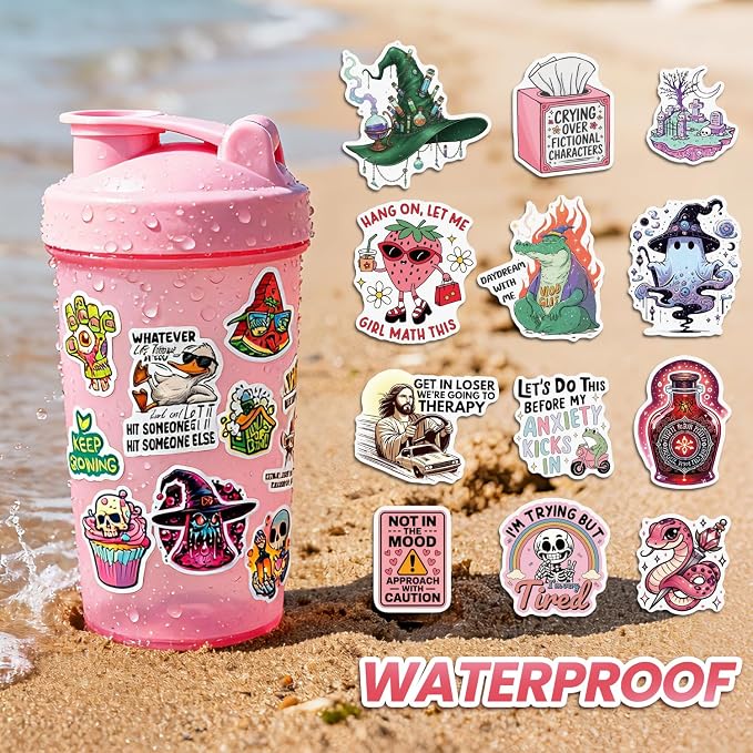 270+ PCS Holographic Funny Stickers for Adults, Waterproof Vinyl Sarcastic Meme Decals for Laptop, Water Bottle, Phone, Kindle, Journal, Scrapbook, Bumper, Skateboard, Luggage, No Repeats Accessories