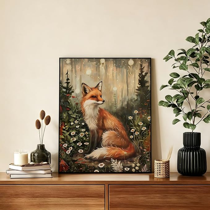 AUKELHJ Paint by Numbers Kit for Adults Beginner, Fox, 16x20 inch | Paint by Number for Adults, Beginner Friendly, High-Definition Color Canvas, Stress Relief, Home Decor, Gifts, Unframed