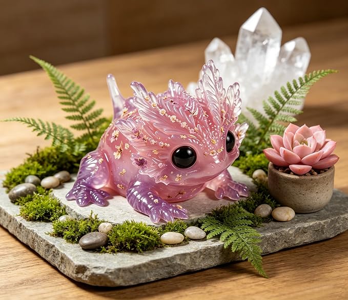 Resin Axolotl Resin Molds Silicone, 3D Detailed Animal Silicone Molds, Flexible Effortless Demoldable Epoxy Resin Molds, Thickened Deep Epoxy Molds for Art Crafts, Gift, and Home Decor