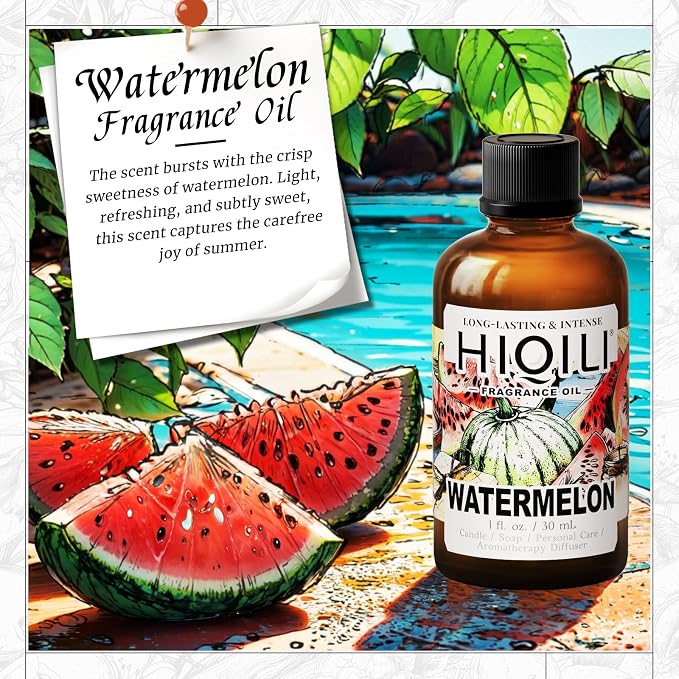 HIQILI Watermelon Fragrance Oil for Diffuser, Candle & Soap Making