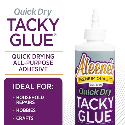 Aleene's AR7-10 17843 Quick Dry Tacky Glue, 8 oz., Multicolor