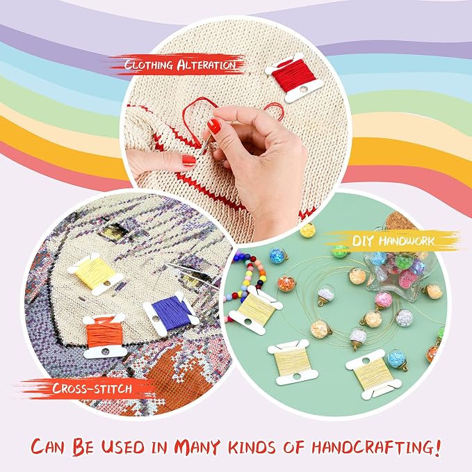 MUZHI Embroidery Floss Bobbins, 128 Pcs Embroidery Floss Organizer, Plastic Embroidery Thread Cards for Cross Stitch Thread Holder Sewing Storage(White)