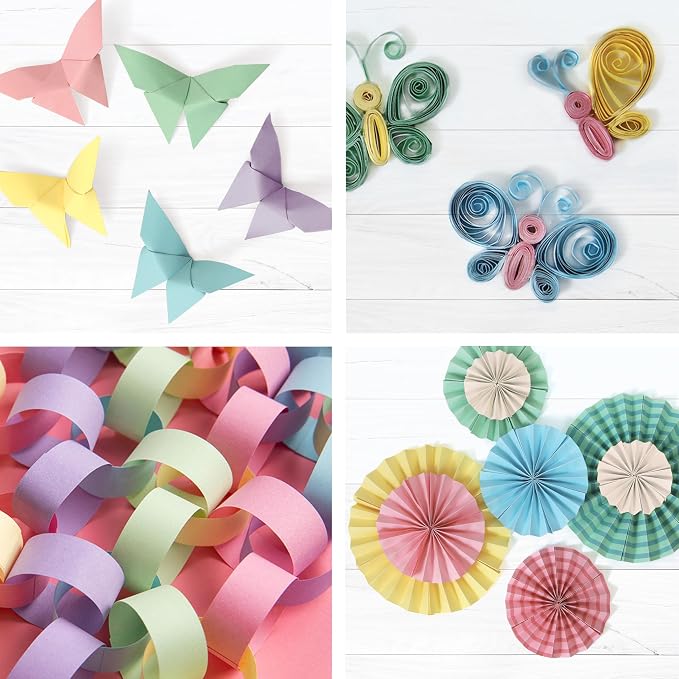 PrintWorks Pastel Paper 8.5" x 11" - 100 Sheets - 5 Assorted Pastel Colors - 30% Recycled Colored Paper - Ideal for School & Craft Projects - Made in the USA - SFI® Certified - 20 lb/75 gsm (00577)