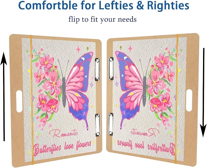 18" x 24" Drawing Board, Artist Sketch Boards with Handle for Drafting Art, Portable Wooden Clipboard for Class or Studio Fit in Artists Tote