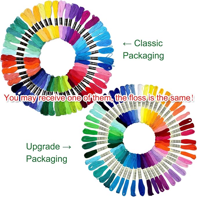 Friendship Bracelet String 50 Skeins Fashionable Rainbow Color Embroidery Floss Cross Stitch Embroidery Thread Cotton Floss Bracelet Yarn, Craft Floss