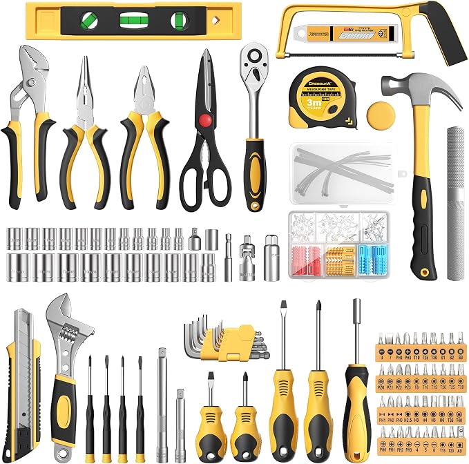 328 Piece Tool Kit for Home,Hand Repair Tool Set,Toolbox Storage Case with Drawer,General Household/Auto Tool Kit,Perfect for Homeowner, DIY, Handyman