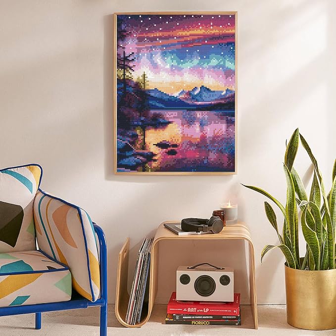 Diamond Art Kits for Adults, Aurora DIY 5D Diamond Painting for Beginners | 12x16 Inch, Full Drill Round Dots, Fantastic Landscapes Gem Art Craft Kits, Home Decor, Stress Relief Relaxing Hobby Gift